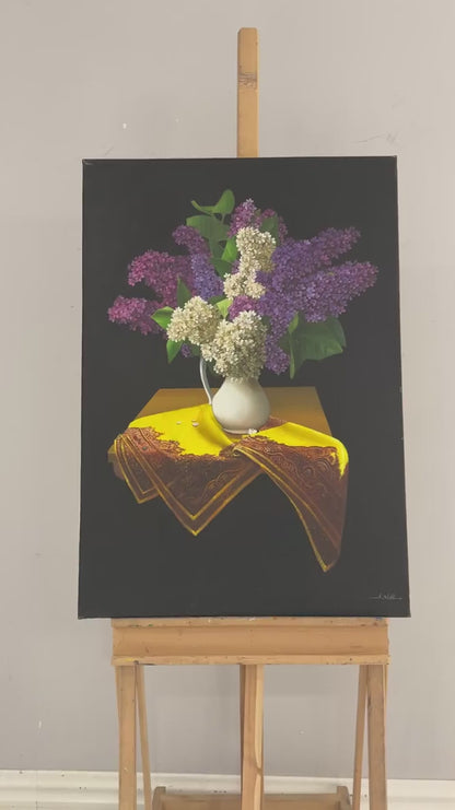 Leylakların Arasında Hatıra Yağlı Boya Tablosu