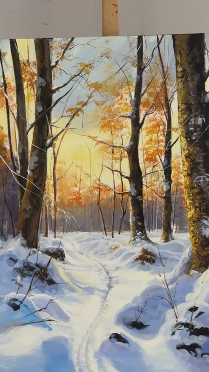 Kar Yansıması Yağlı Boya Tablosu