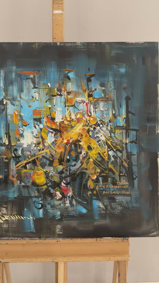 Görünmeyen Hat Yağlı Boya Tablosu