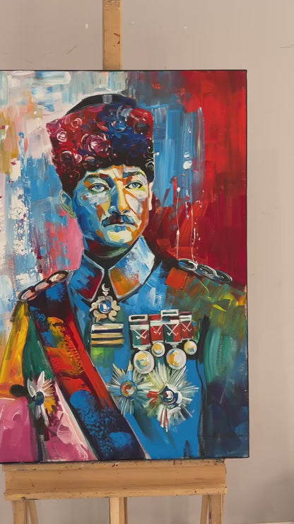 Renklerde Mustafa Kemal Yağlı Boya Tablosu