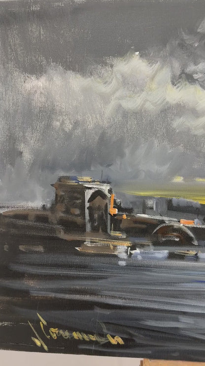 İstanbul Boğazının İhtişamı Yağlı Boya Tablosu