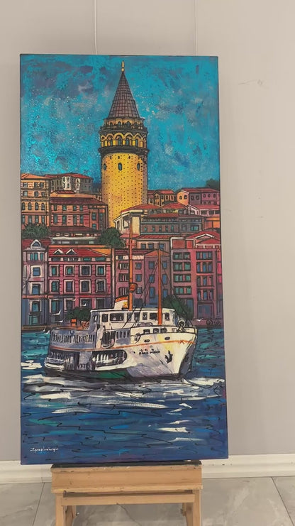 Barış Manço Vapuru İzi Yağlı Boya Tablosu