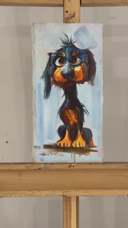 Afacan Köpek Yağlı Boya Tablosu