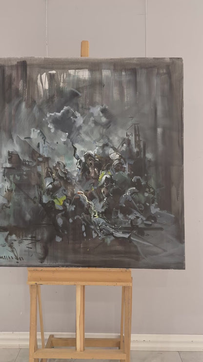 Çöküşün İçinde Yağlı Boya Tablosu