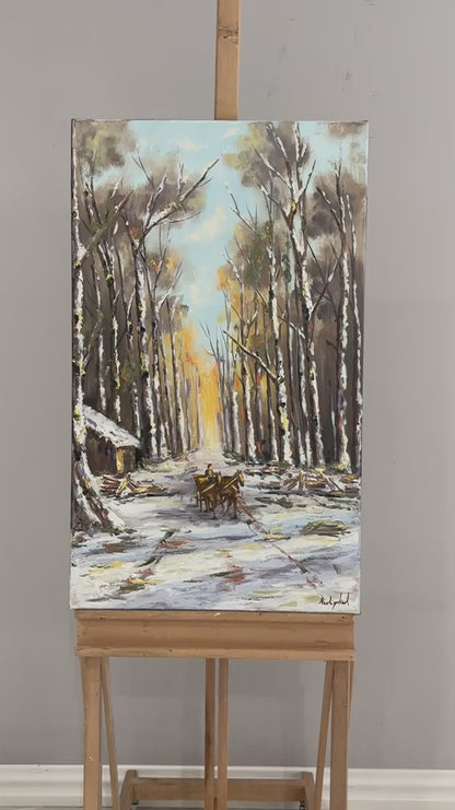 Karlı Orman Yağlı Boya Tablosu