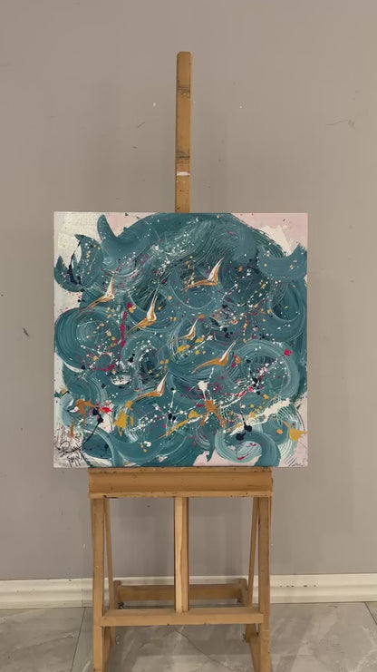 Mavi Bulutların Şarkısı Yağlı Boya Tablosu