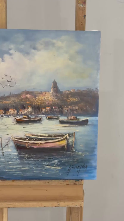 İstanbul’a Doğan Huzur Yağlı Boya Tablosu
