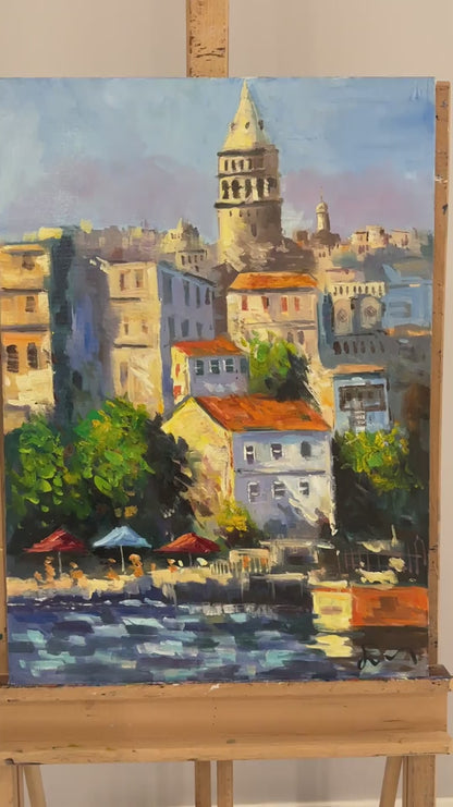 Eski Karaköy Yağlı Boya Tablosu