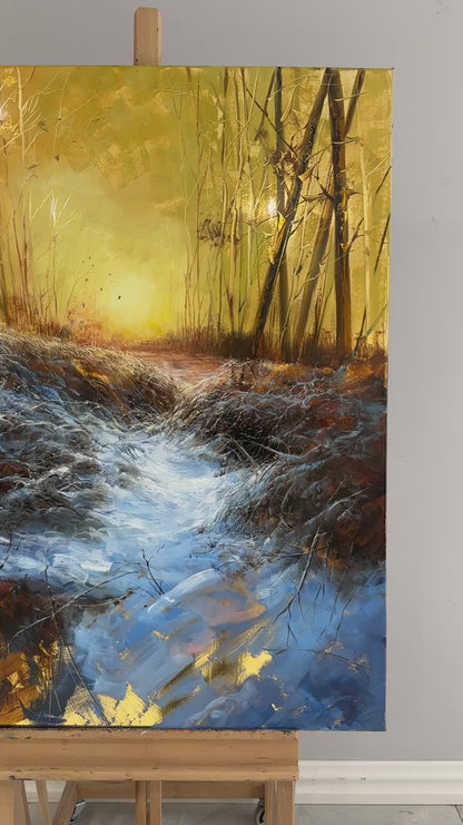 Kışın Esintisi Yağlı Boya Tablosu