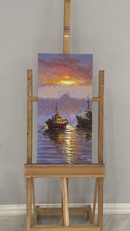 Akşam Rüzgarı Yağlı Boya Tablosu