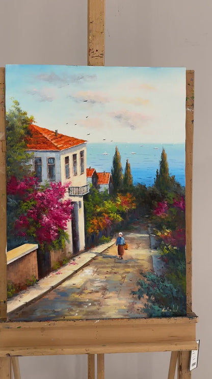 Sessiz Sokaklar Yağlı Boya Tablosu