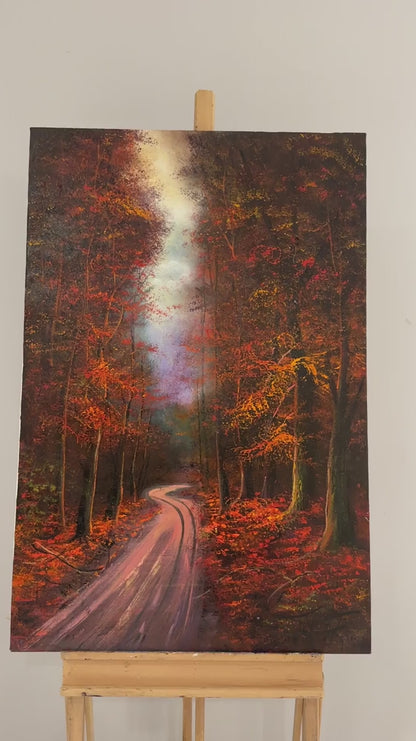 Sonbahar Yolları Yağlı Boya Tablosu