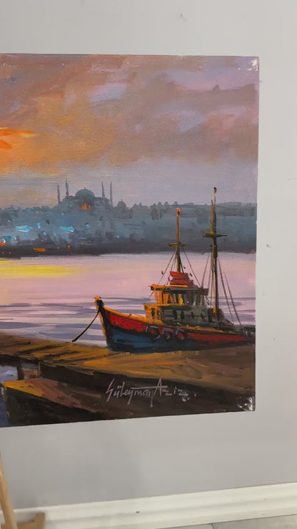 Gün Batımının Fısıltısı Yağlı Boya Tablosu