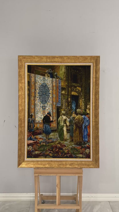 Halı Tüccarı El Dokuma Tablosu