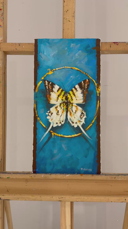 Zamanın Kelebeği Yağlı Boya Tablosu