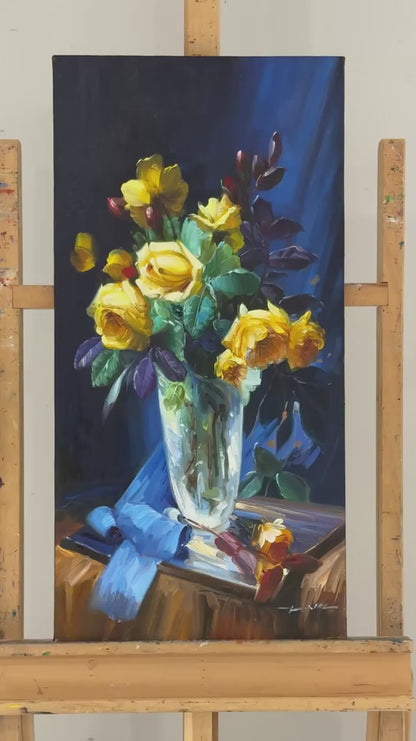 Vazodan Dökülenler Yağlı Boya Tablosu