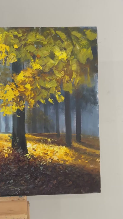 Doğanın Altın Hâli Yağlı Boya Tablosu