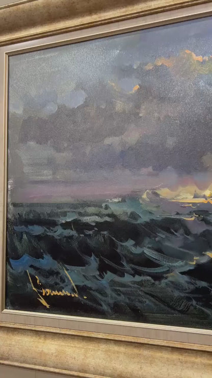Dalgaların Öfkesi Yağlı Boya Tablosu