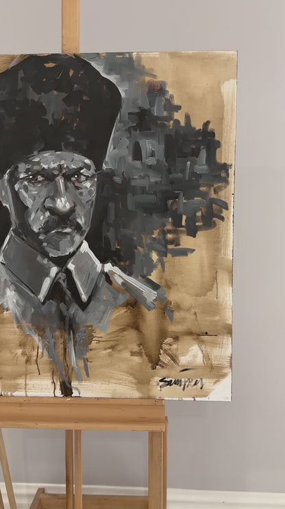 Kalpaklı Yağlı Boya Tablosu