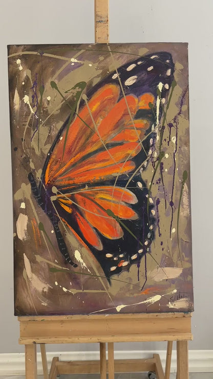 Renklerin Kanatlı Dansı Yağlı Boya Tablosu