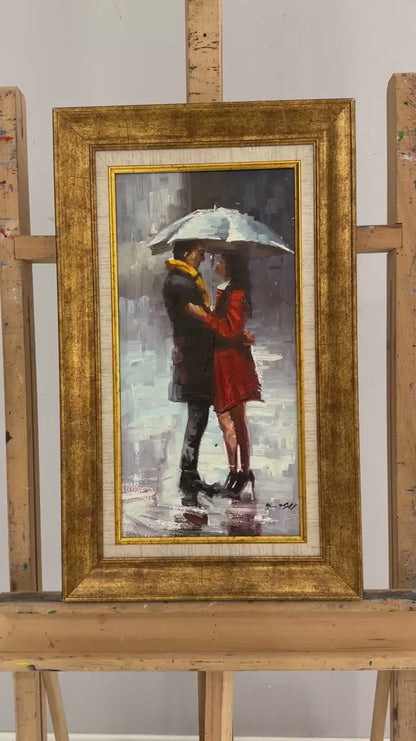 Yağmurla Gelen Hatıra Yağlı Boya Tablosu