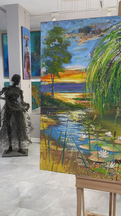 Göl Koyu Yağlı Boya Tablosu