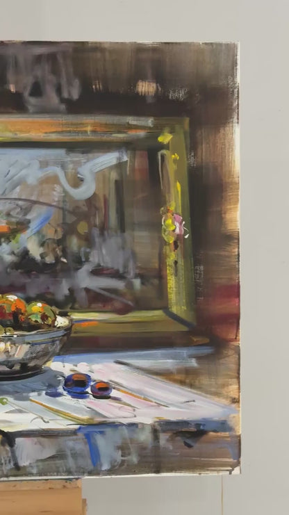 Zamanın Masası Yağlı Boya Tablosu