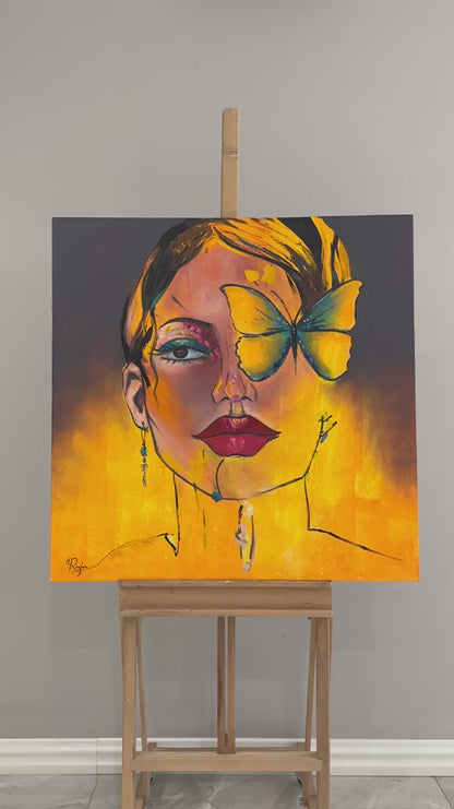 Kelebek Gibi Yağlı Boya Tablosu