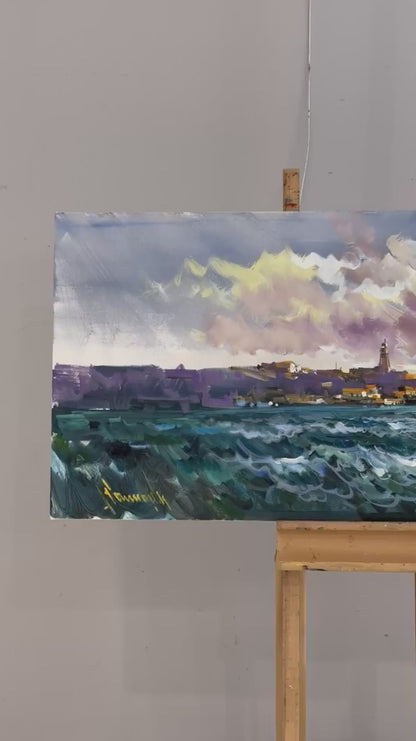 Denizde Bir Rüzgâr Yağlı Boya Tablosu