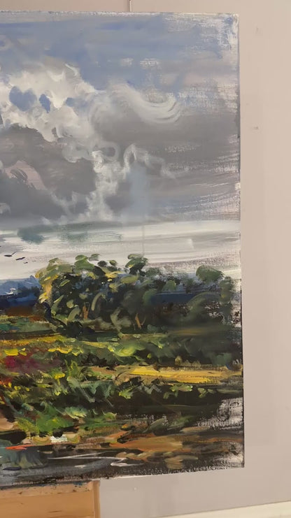 Tarlada Bir Gün Yağlı Boya Tablosu