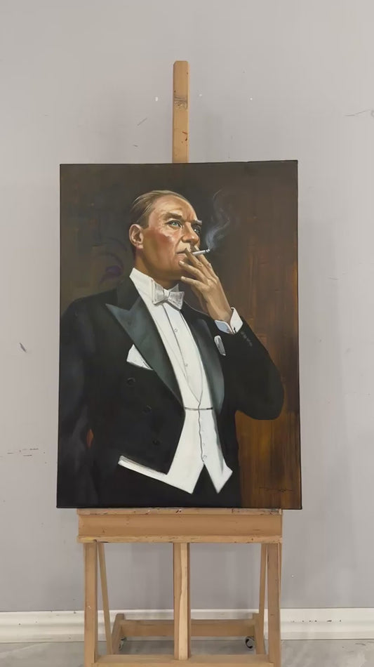 Cumhuriyetin Sessiz Anı Yağlı Boya Tablosu