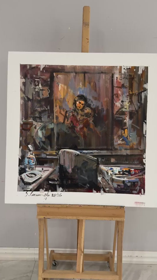 Resmin İçinde Yağlı Boya Tablosu