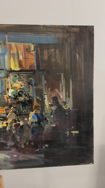 Kahve Kokulu Anlar Yağlı Boya Tablosu