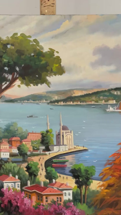 Boğazda Zaman Yağlı Boya Tablosu