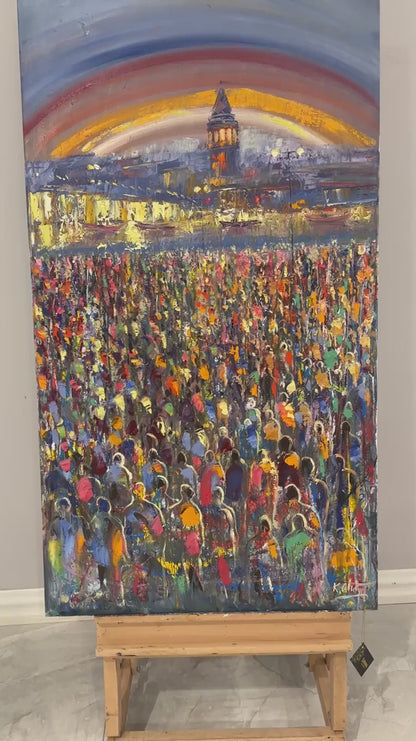 Kalabalık Yağlı Boya Tablosu