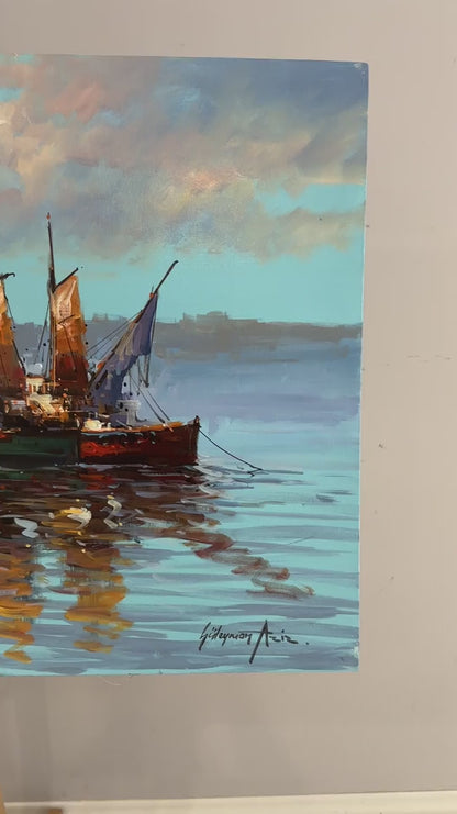 Teknelerle İstanbul Yağlı Boya Tablosu