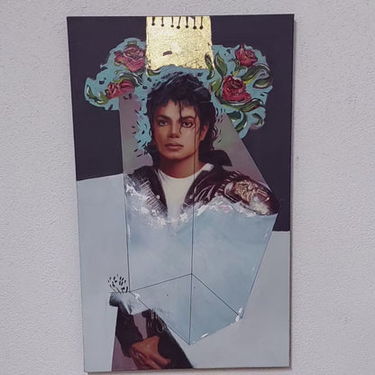 Pop Kralının Portresi Michael Jackson Yağlı Boya Tablosu