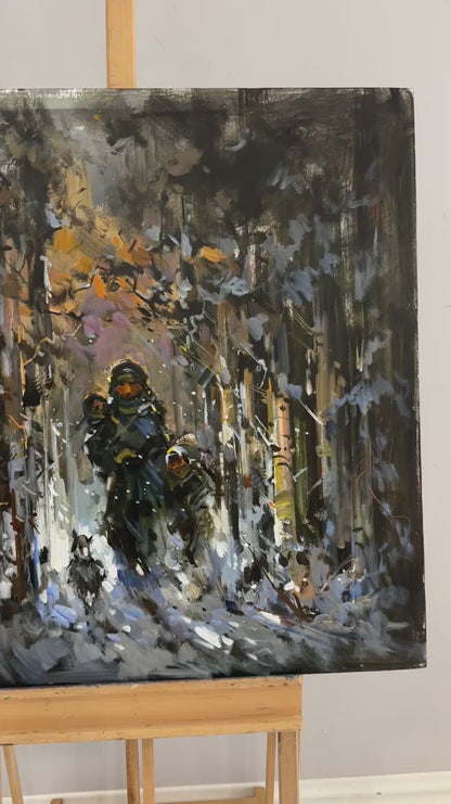 Kış Masalı Yağlı Boya Tablosu