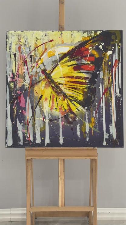 Dönüşümün Kanatları Yağlı Boya Tablosu