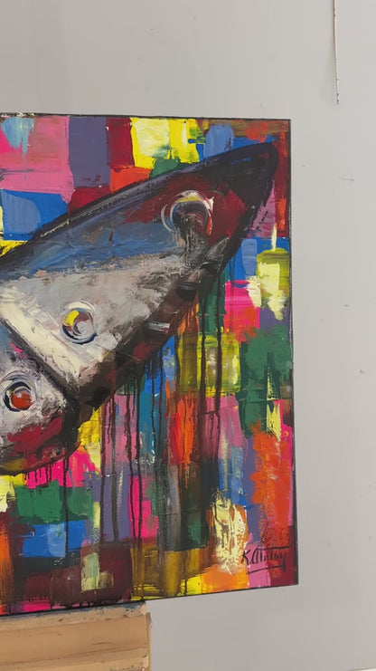 Kelebek ve Renkli Düşler Yağlı Boya Tablosu