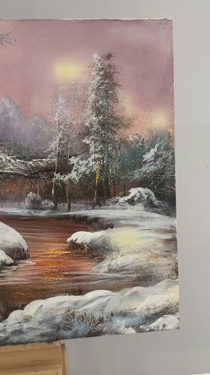 Kışın Büyüsü Yağlı Boya Tablosu