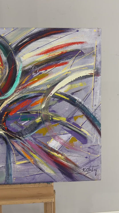 Soyut Geçitler Yağlı Boya Tablosu