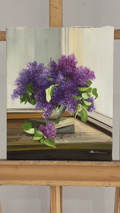 Leylakların Arasında Yağlı Boya Tablosu