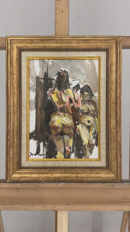 Aynadaki Kadın Yağlı Boya Tablosu