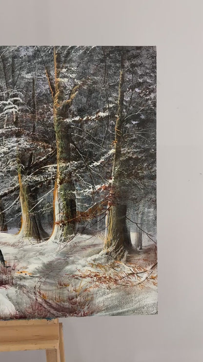 Beyazın İçindeki Sıcak İzler Yağlı Boya Tablosu