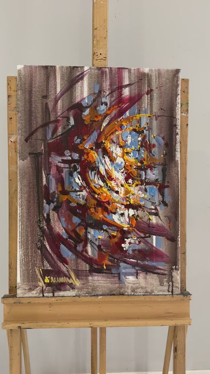 Soyut Sesler Yağlı Boya Tablosu