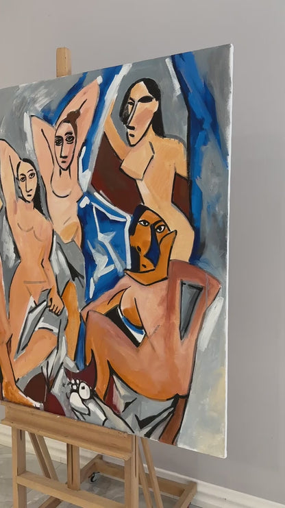 Avignonlu Kızlar - Pablo Picasso Yağlı Boya Tablosu
