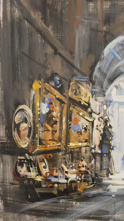 Altın Çerçeve Hikayeleri Yağlı Boya Tablosu