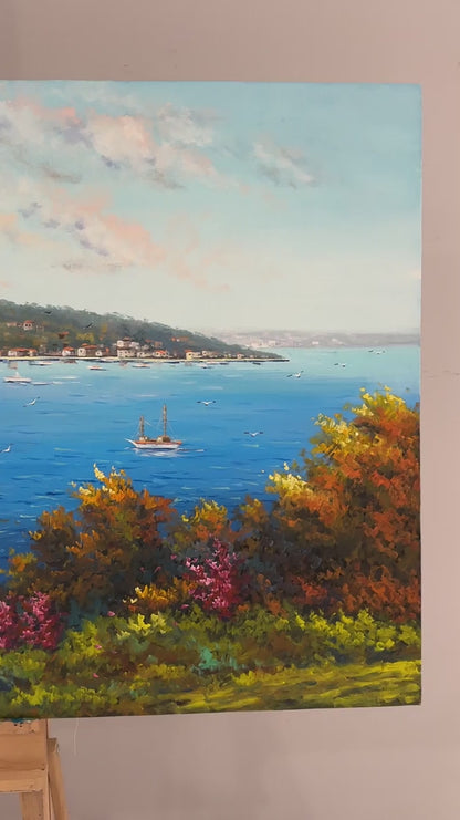 Boğaz'ın Eski Yansımaları Yağlı Boya Tablosu