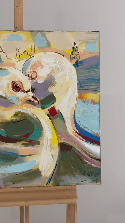 Aşkın Kanatları Yağlı Boya Tablosu